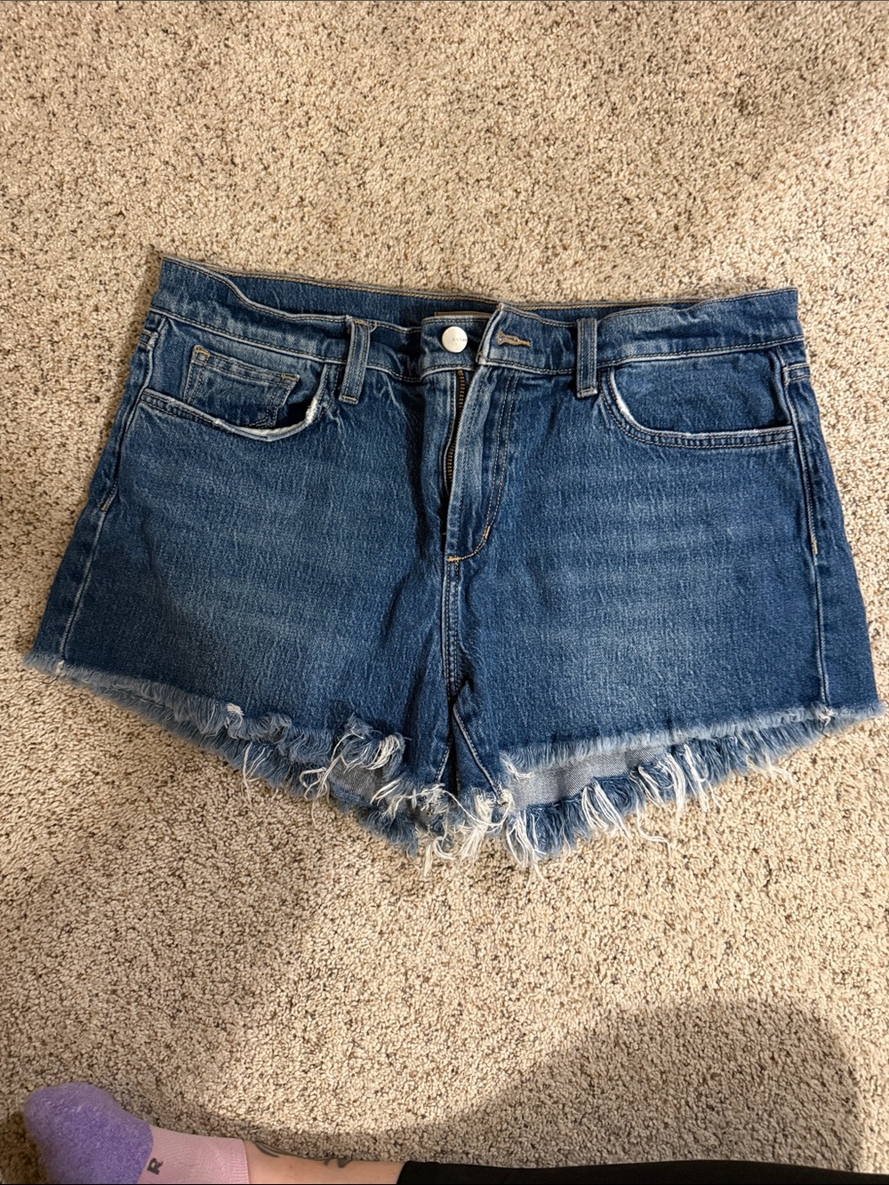 Joe's Jeans Blue Denim Frayed-Hem Women's Shorts